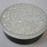 Ceiling lamp staff vintage 1960 glass & metal