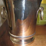 Silver metal ice bucket