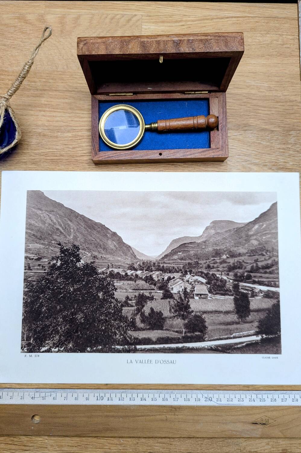 The Ossau Valley, Pyrénées-Atlantiques, photographic plate printed in 1937
