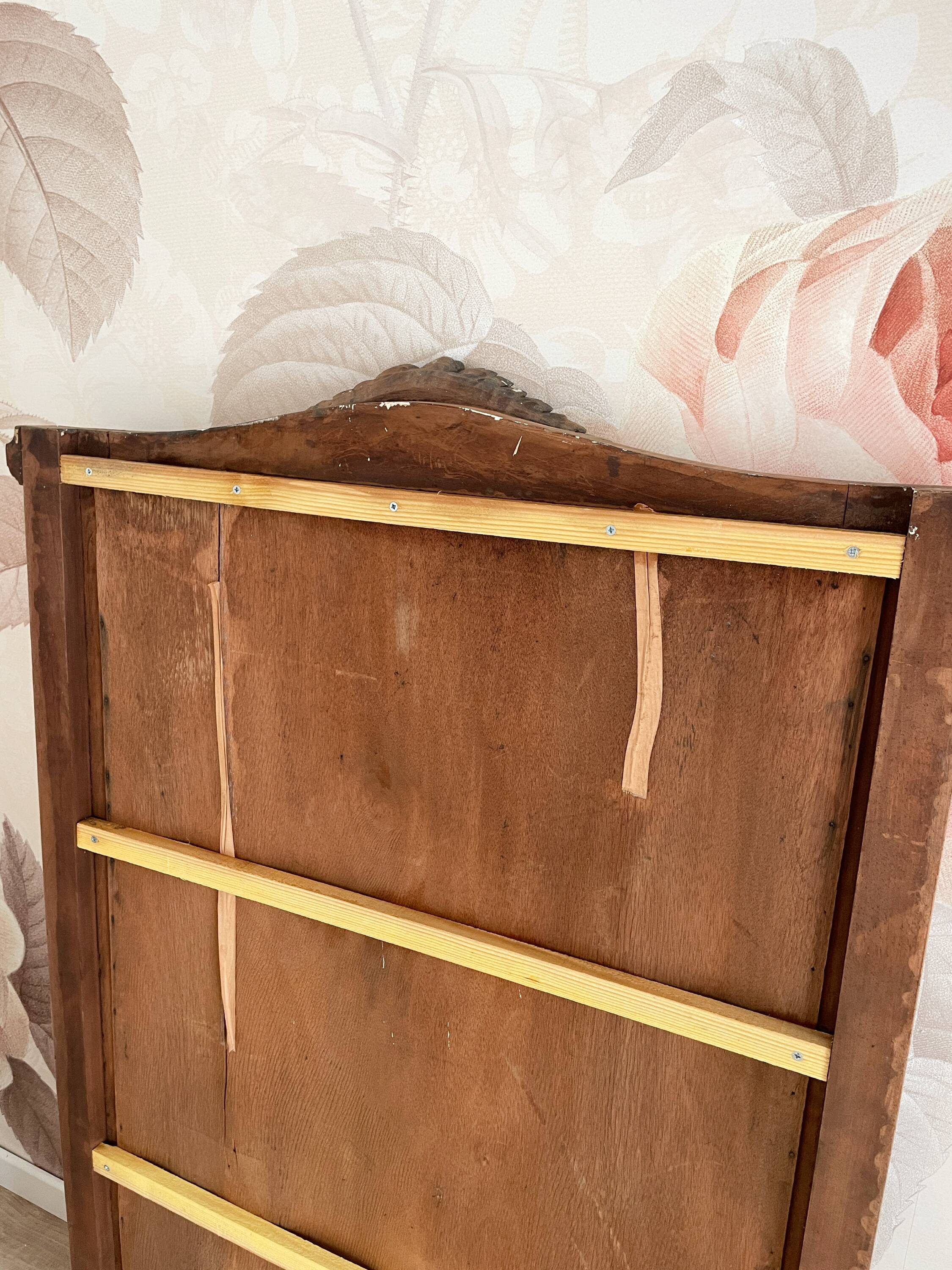 Large antique carved wooden mirror – Louis XV style – 140 x 90 cm