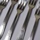 6 vintage/antique silver-plated trident forks, art deco style, SFAM