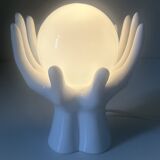 Vintage 80s ceramic hand lamp