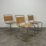 3 B33 Marcel Breuer chairs, 1980, leather
