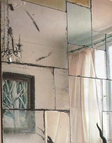 Handmade industrial mirrors with an authentic aged finish, frameless, XL size.