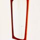 Miroir danois vintage, cadre en teck