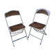 Paire de chaises pliantes transparentes