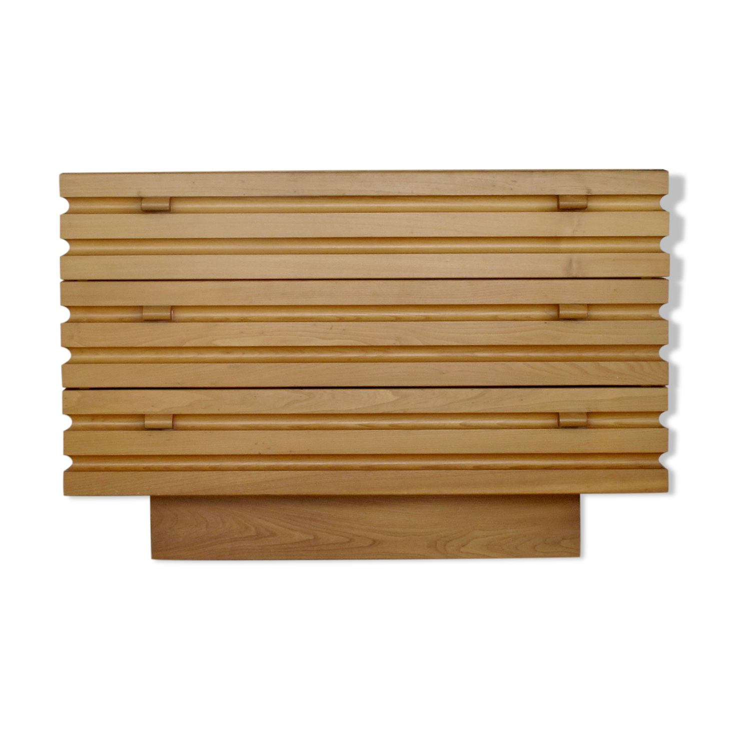 Solid elm three-drawer chest of drawers