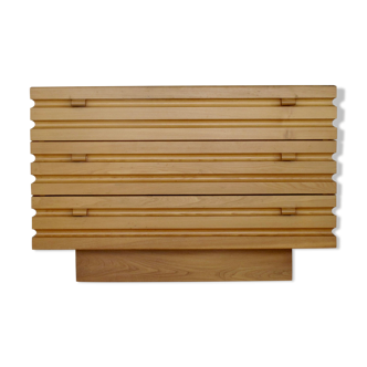 Solid elm three-drawer chest of drawers