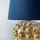 Lampe céramique bulles or
