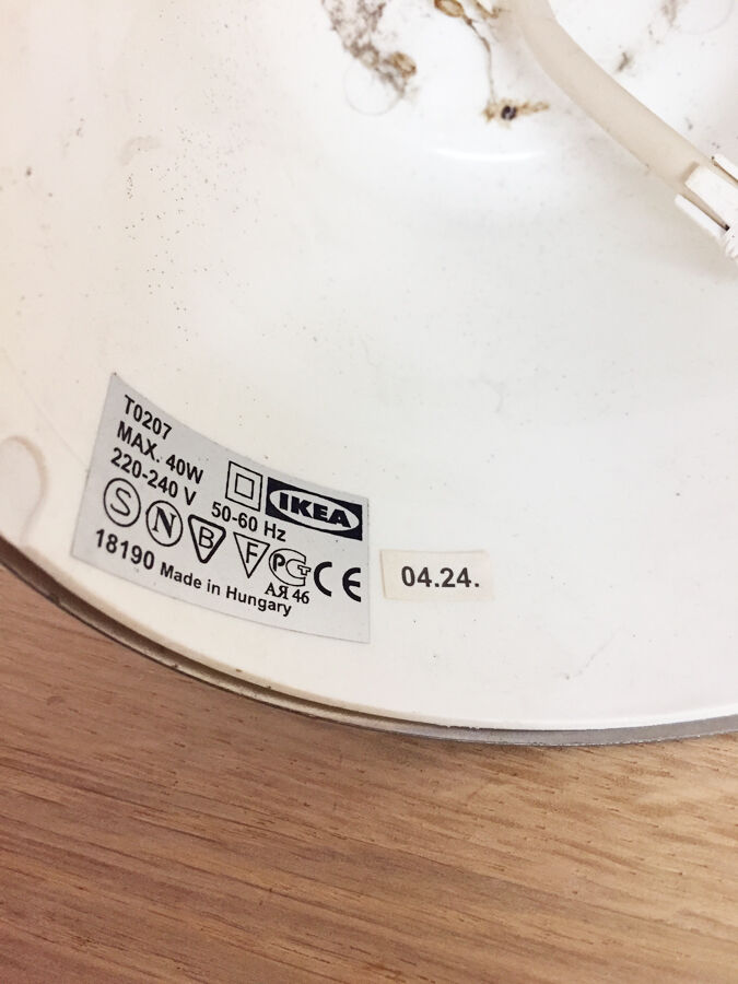 Pair of vintage Ikea pendant lights from the 1980s