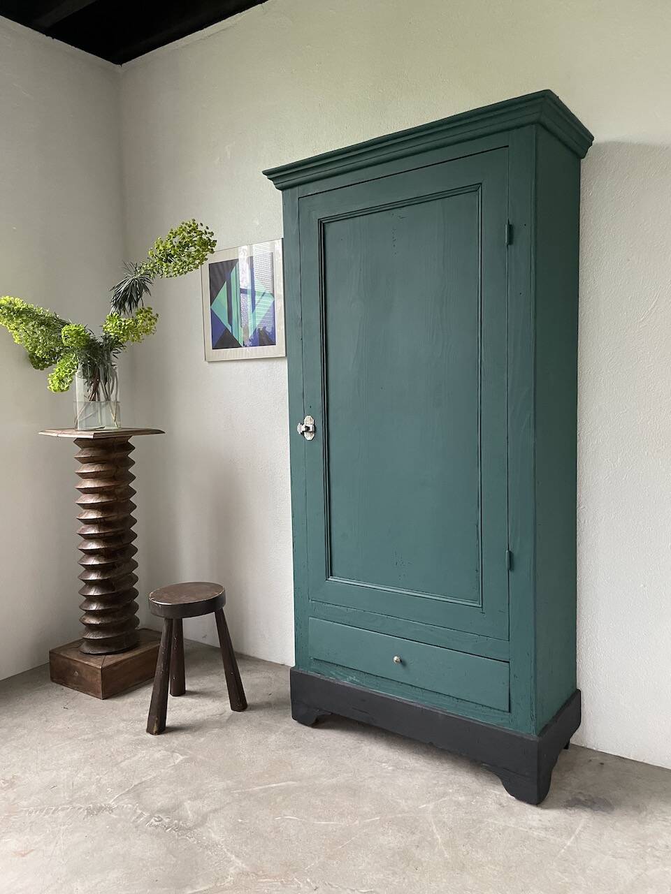 Green hosiery cabinet