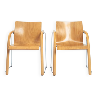 STACKING CHAIRS, ARM CHAIRS, DINING CHAIRS "S320" BY ULRICH BOHME, Germany