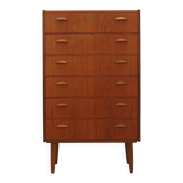 Teak chest of drawers, Danish design, 1970s, made in Denmark