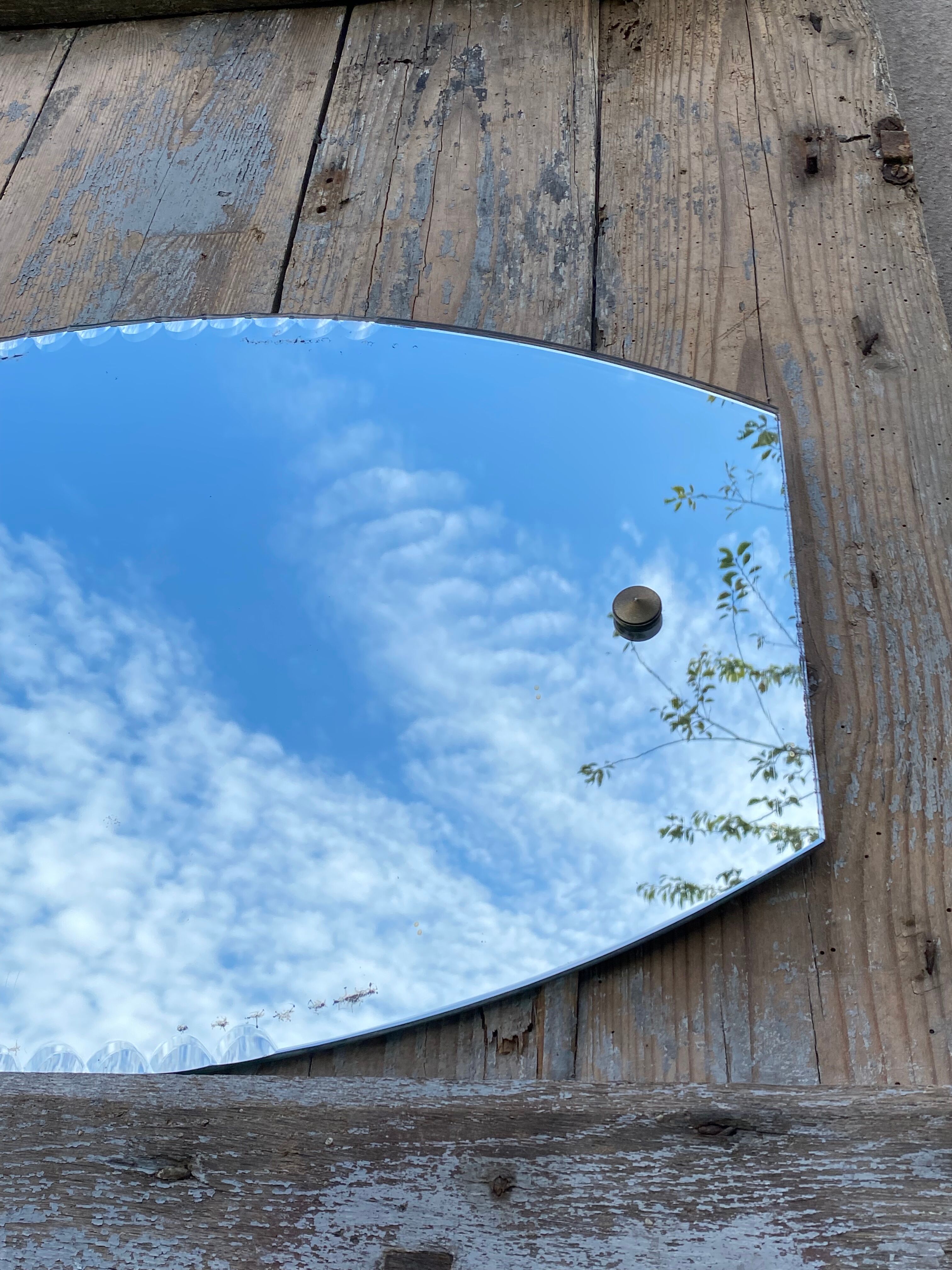 Vintage beveled mirror