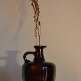 Vintage Amber Glass Pitcher