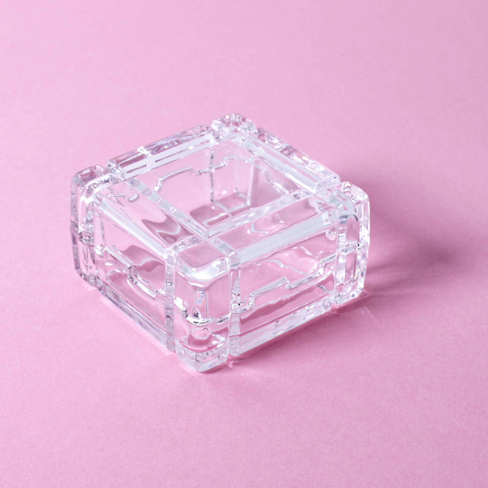 Vintage RCR Crystal Jewelry Box / Italian Glass Trinket Box / Italy / 1970s
