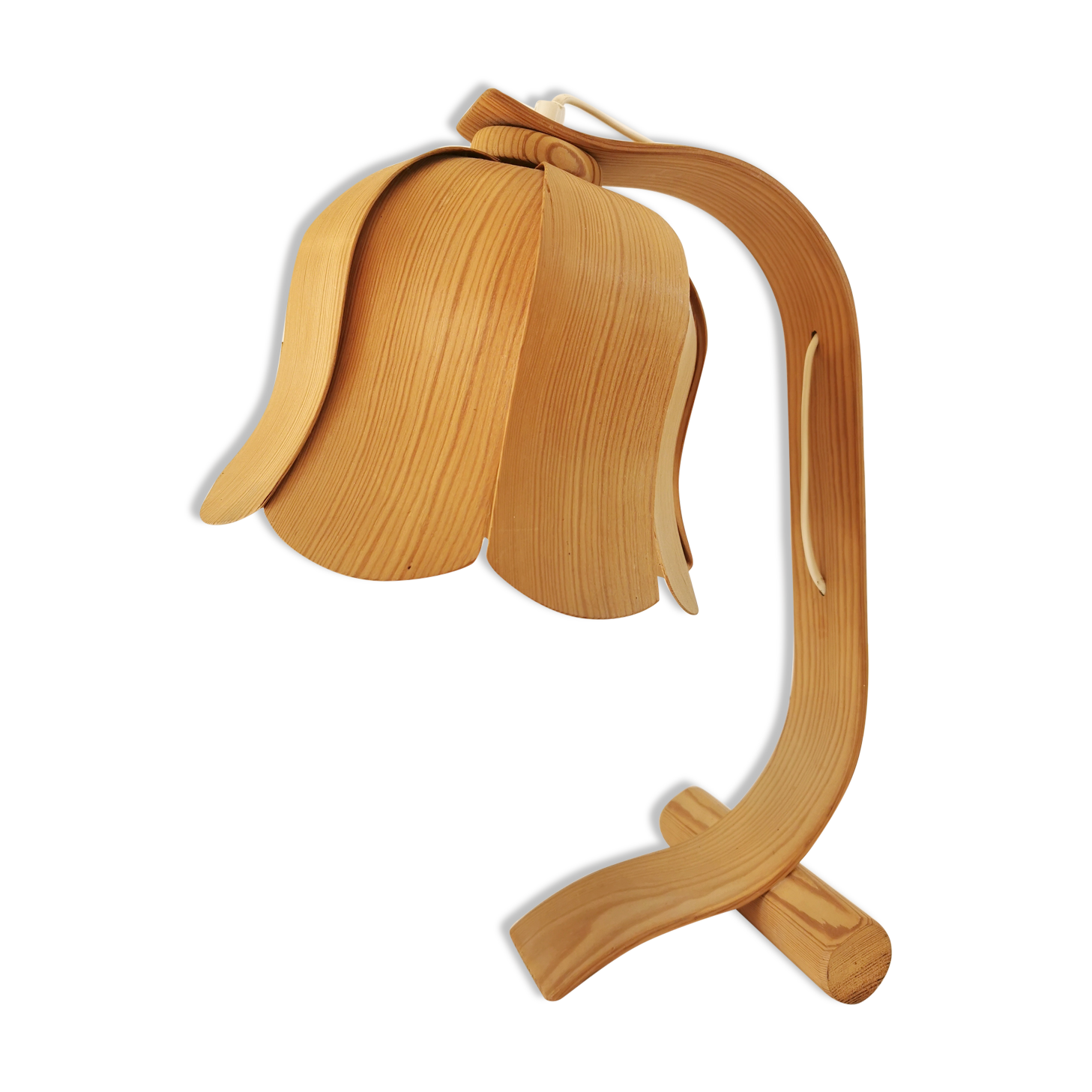 Lampe fleur en bois