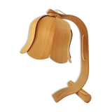 Wooden flower lamp