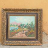 Ancient painting, painting on canvas