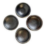 Set of 2 Abron S black terracotta bowls Raw bowl African artisanal bowl