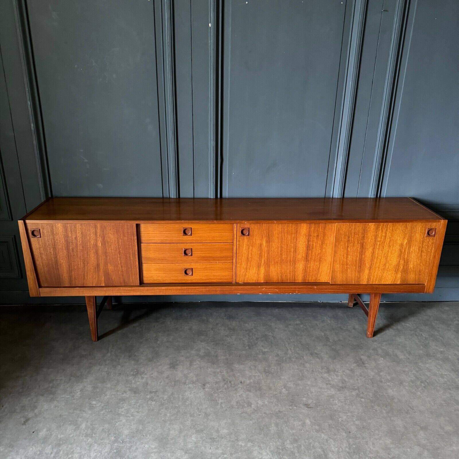 Scandinavian sideboard with 3 sliding drawers, 1960