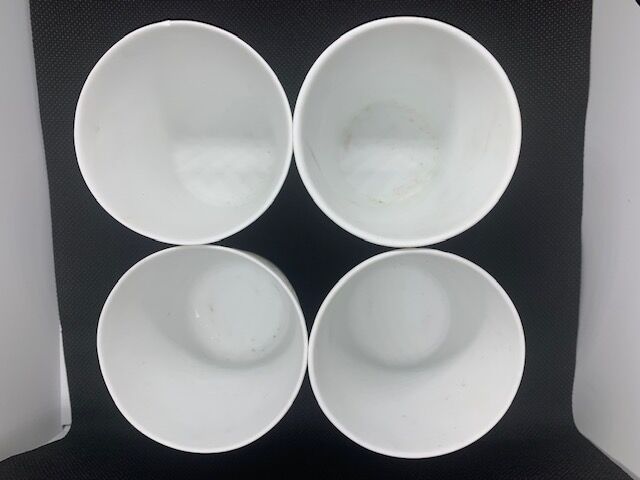 Set of 4 photophores in white biscuit