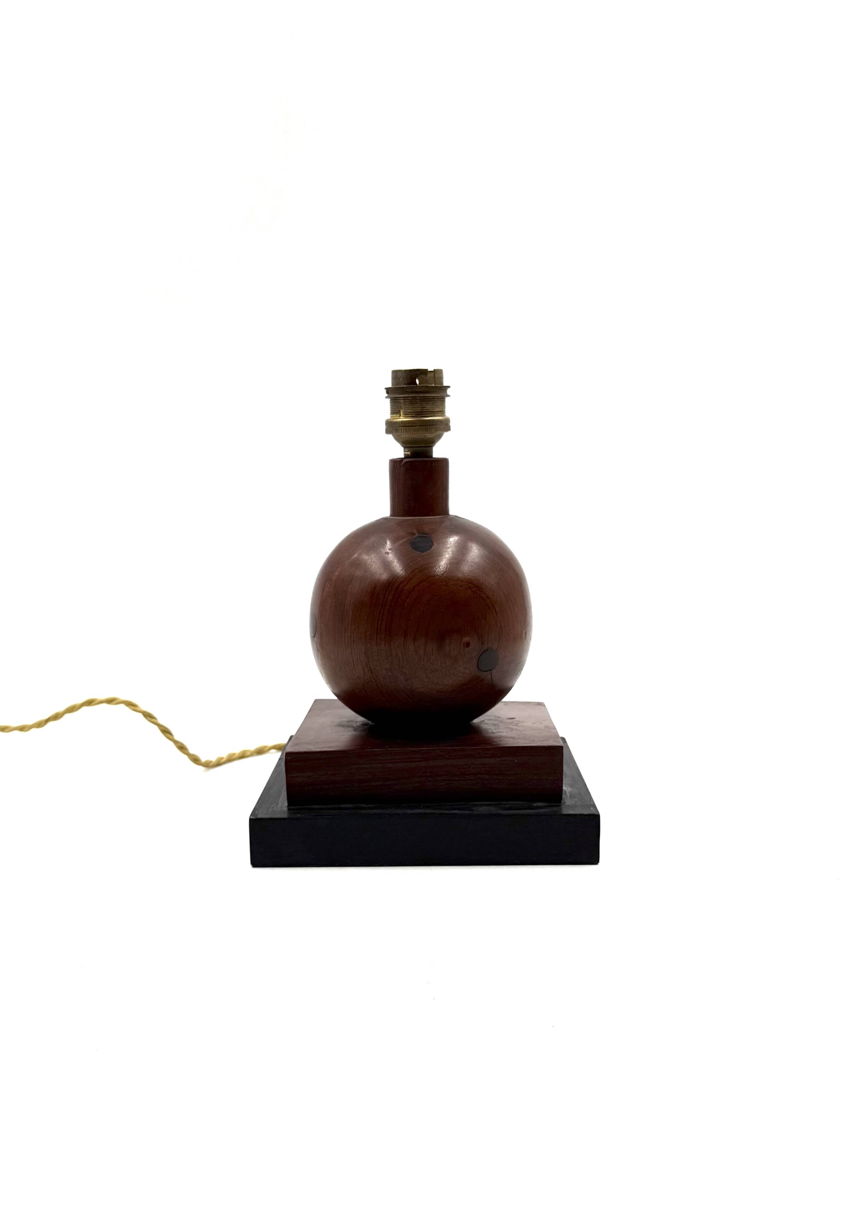 Art Deco wood table Lamp, France ca. 1930s