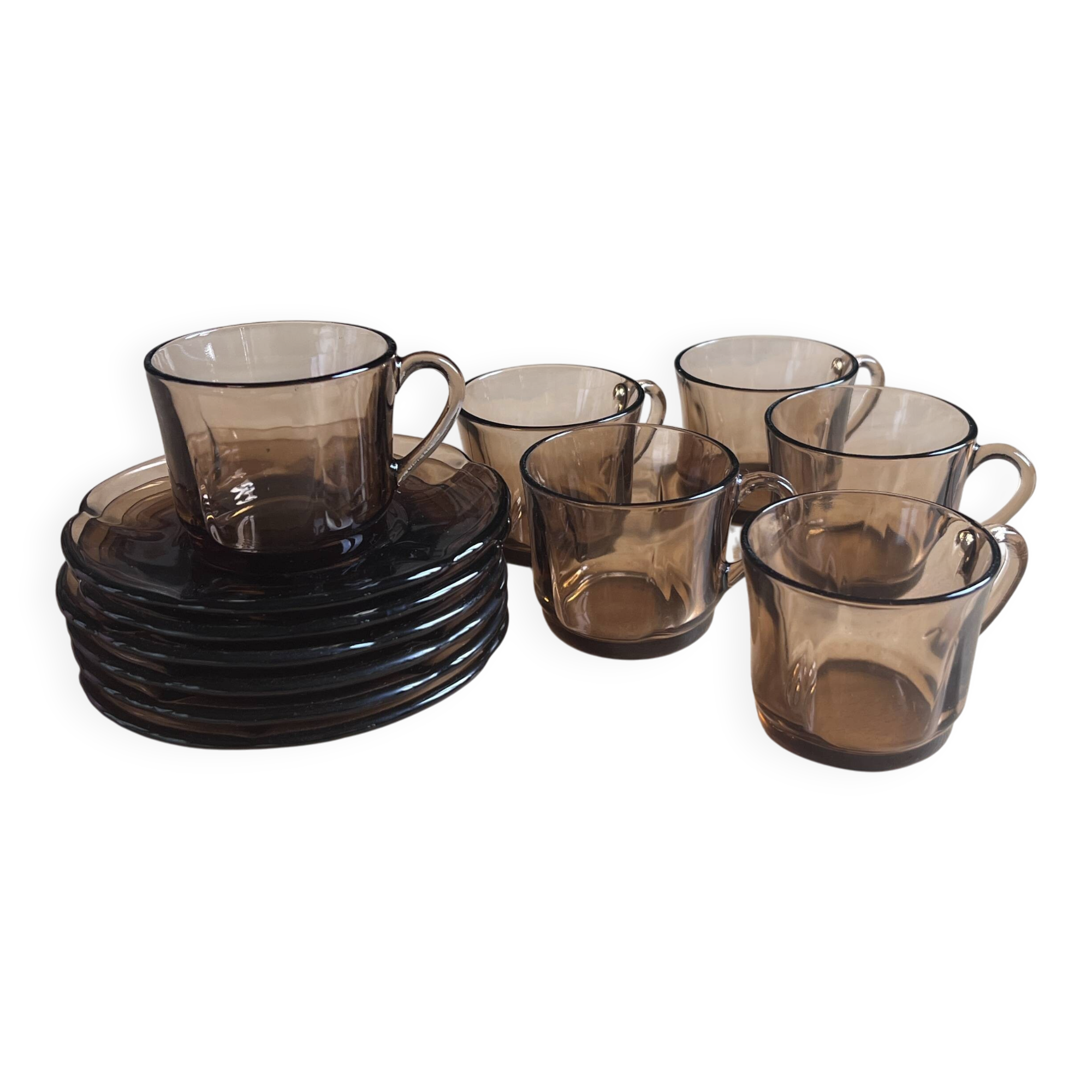 Set of vintage Spanish Duralex coffee cups