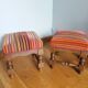 Repose pied tissu velours