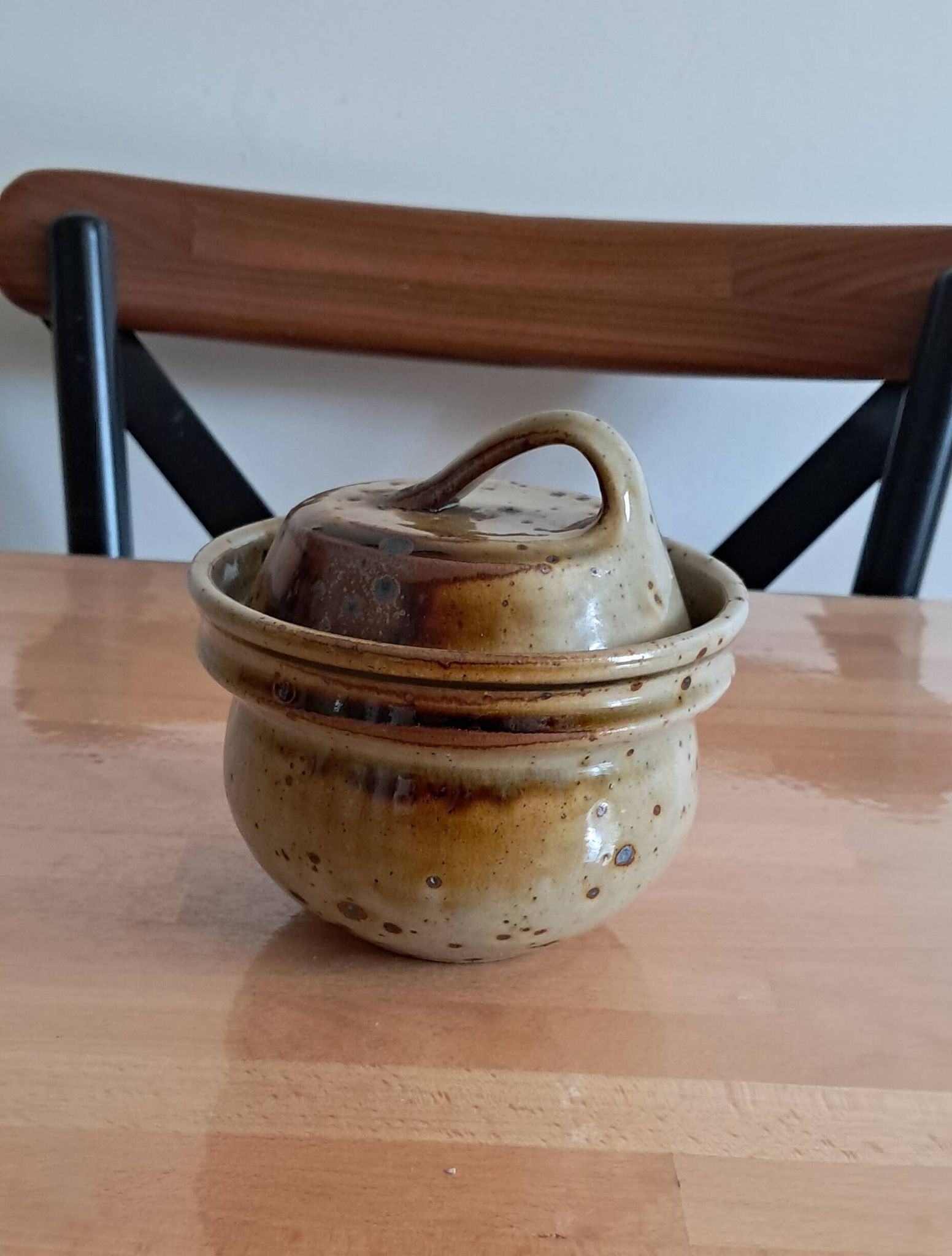Small pot in pyrite stoneware