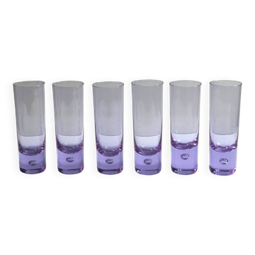 6 Alexandrite Longdrink Glasses by Sergio Asti for Arnolfo di Cambio - 1970