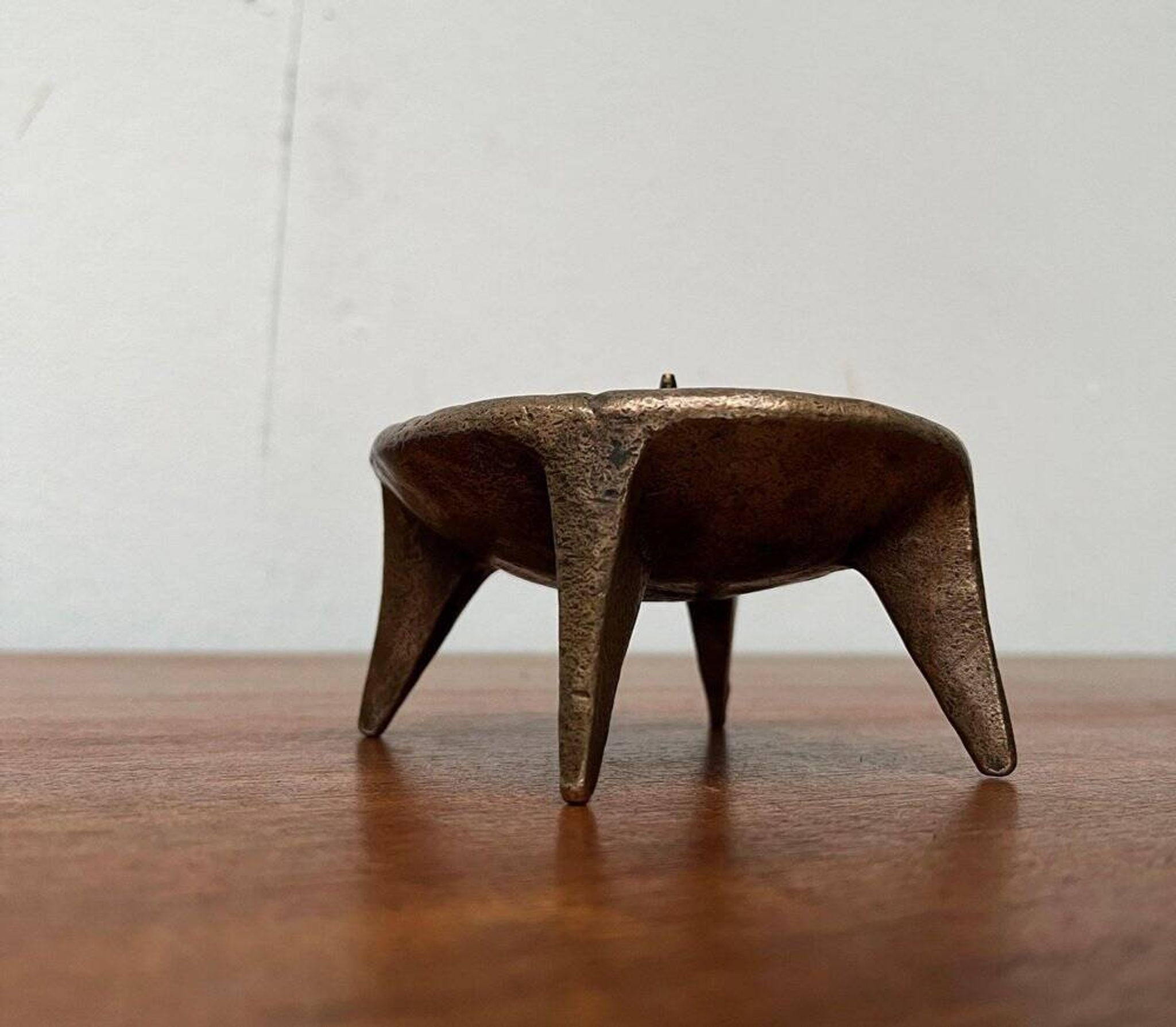Bougeoir Brutaliste du Milieu du Siècle en Bronze, années 1960