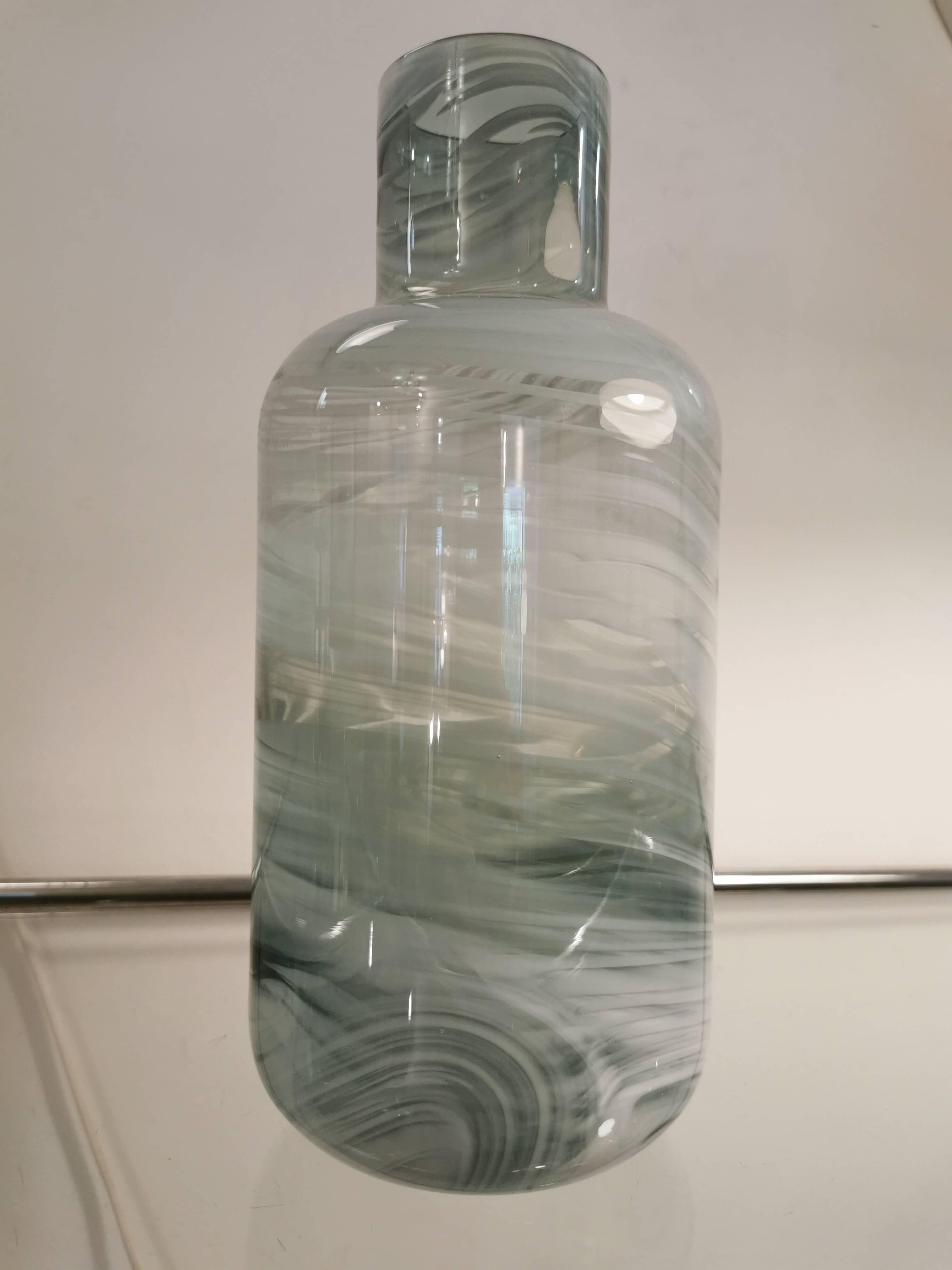 Vintage blown glass bottle vase