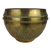 old gilded brass flower pot shabby chic old brass flowers pot