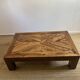 Solid wood coffee table with marquetry top