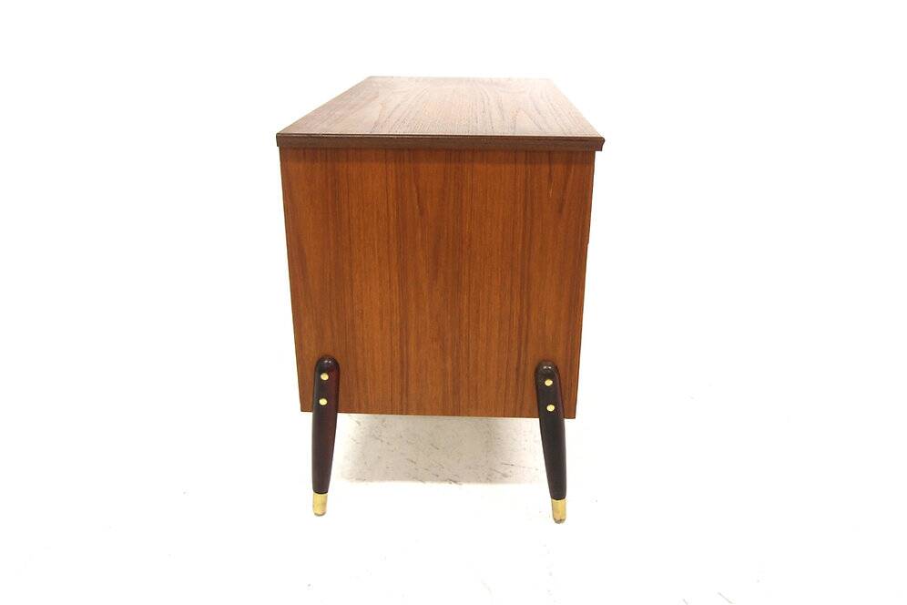 Commode scandinave en teck, Bröderna Gustavssons, Markaryd, Suède, 1950