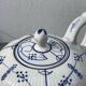Antique Digoin Sarreguemines blue and white tea set