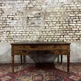 Flat mahogany desk Louis Philippe XIX century