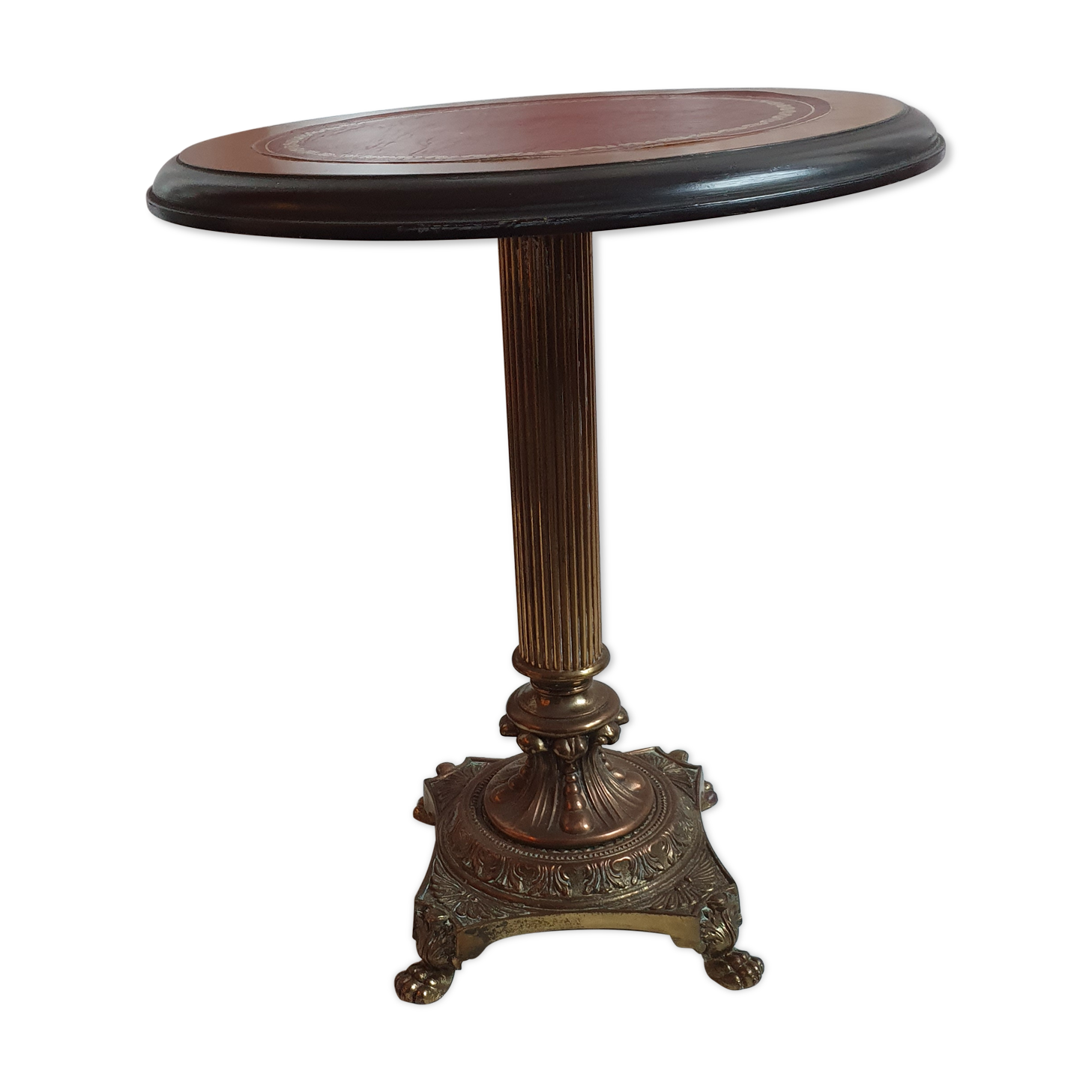 Empire style pedestal table lion's feet