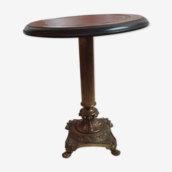 Empire style pedestal table lion's feet