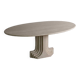 Table à manger ovale ‘Argo’ en travertin par Carlo Scarpa pour Simon Gavina, années 1970