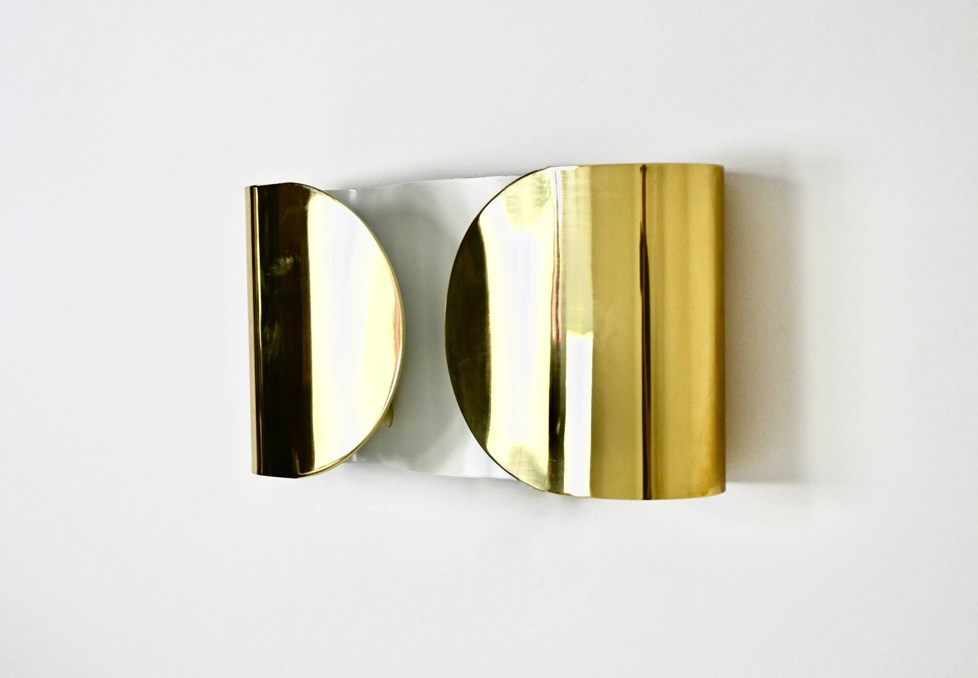 Golden Foglio wall lamp by Tobia & Afra Scarpa for Flos, 1960s