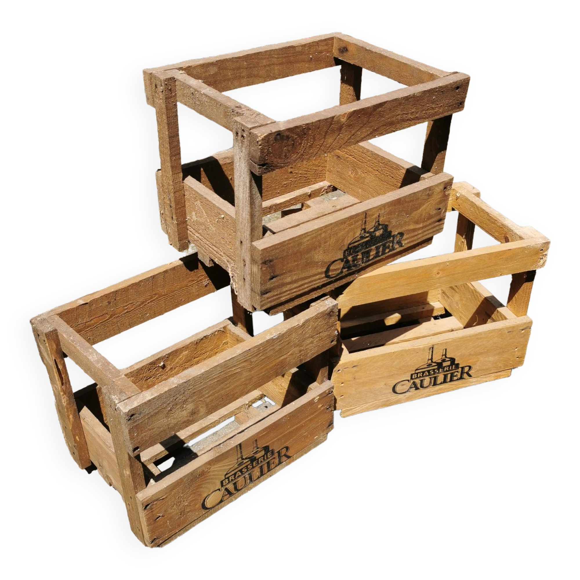 Wooden crate brasserie caulier