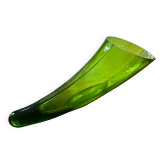 Green horn soliflore vase