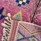 Boho chic tapis marocain rose en laine