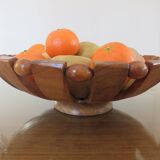 Teak fruit basket Scandinavian style 60s 70s