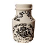 Pot à moutarde en faïence Dijon Grey-Poupon