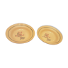 2 hollow plates faience luneville keller and guerin modele lorraine