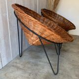 Pair of armchairs "baskets"