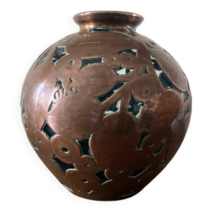 Vase boule en verre à